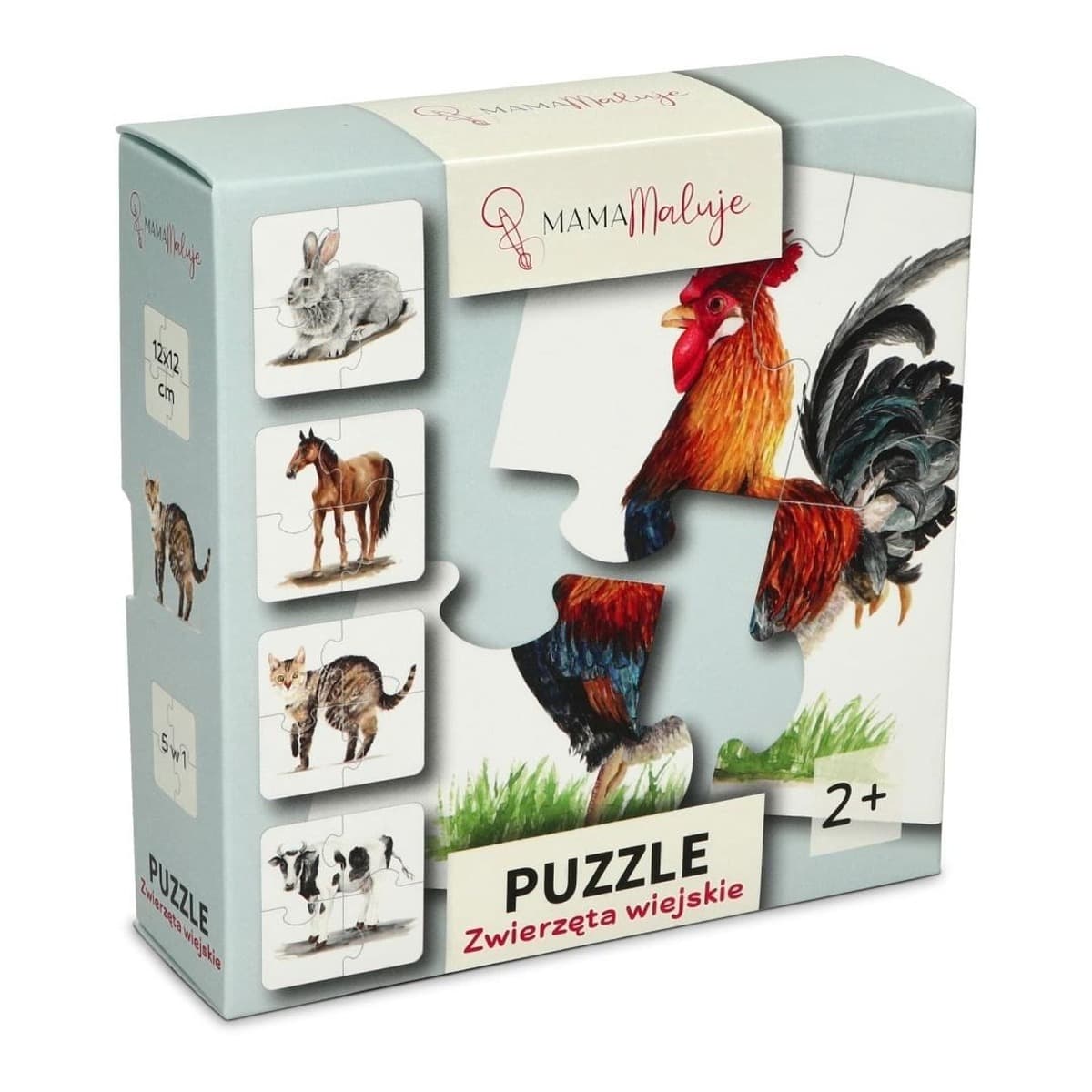 Puzzle Zwierzęta wiejskie 4 elementowe dla dzieci