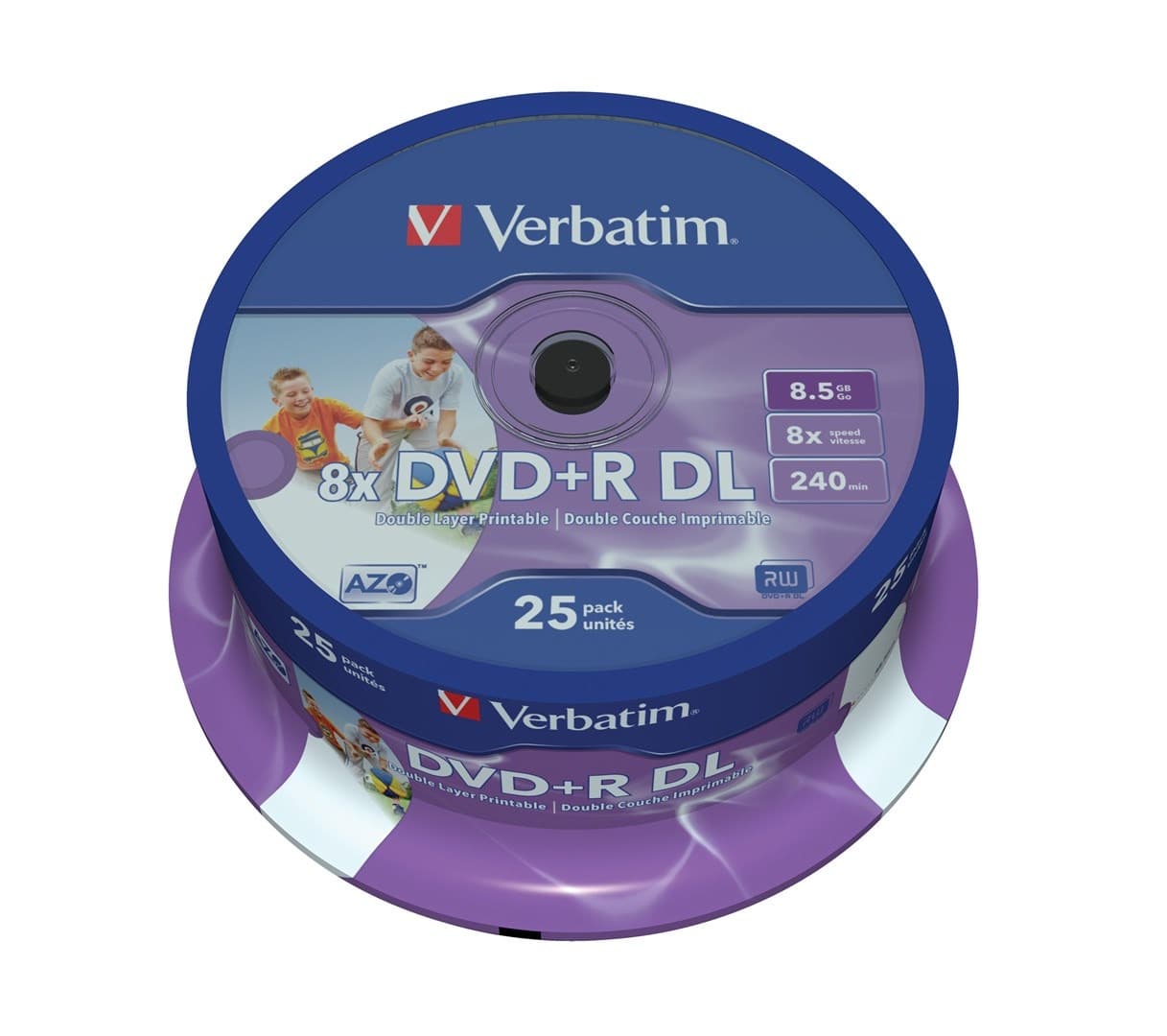 Płyta DVD+R DL Verbatim 8.5GB 25 sztuk Cakebox