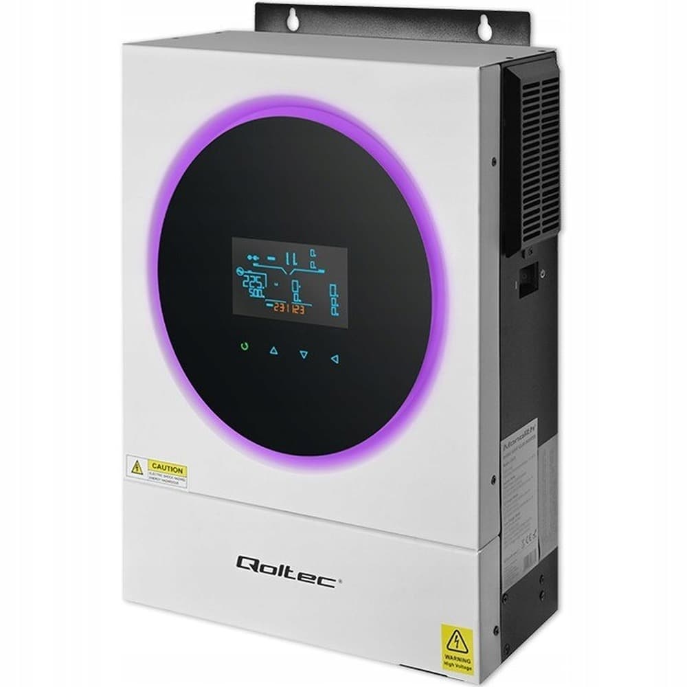 Qoltec Hybrydowy Inwerter Solarny Off-Grid 3500kW 100A 24V MPPT Sinus WiFi Power Factor 1.0
