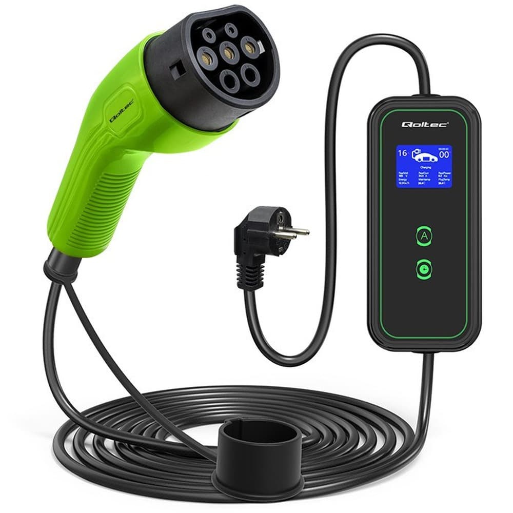 Qoltec Mobilna ładowarka EV 2 w 1 typ 2, 3.5kW, 230V