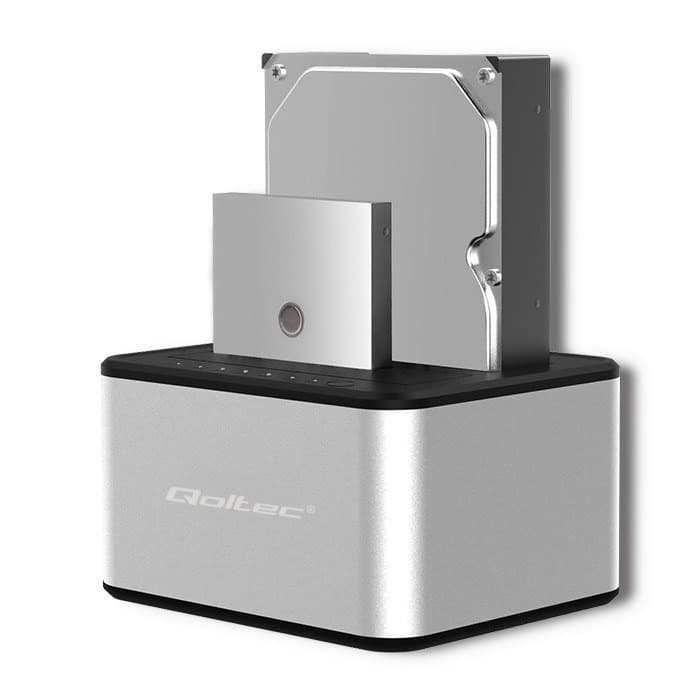 Stacja dokująca do dysków 2.5"/3.5" SATA USB 3.0 z funkcją klonowania Qoltec