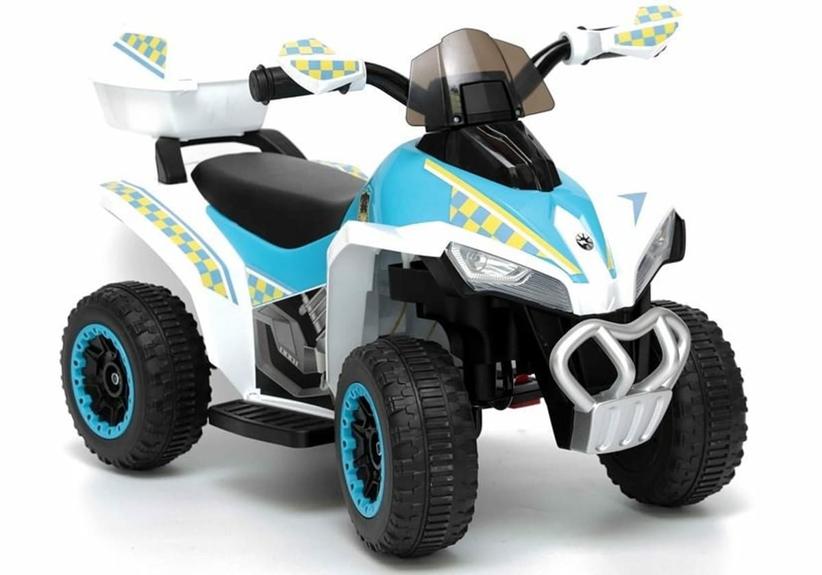 Quad na Akumulator GTS1188-A Biały Policyjny Światła LED Muzyka Schowek