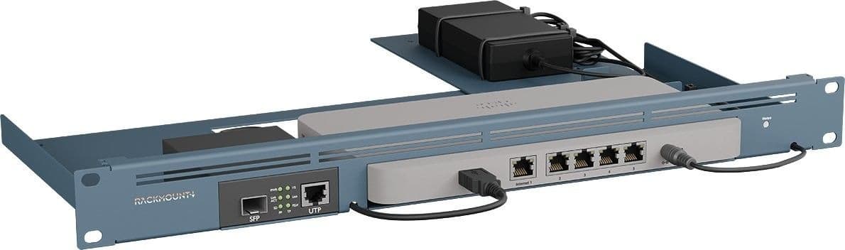 Rackmount.IT Uchwyt do Meraki GX50 MX67 z konwerterem mediów