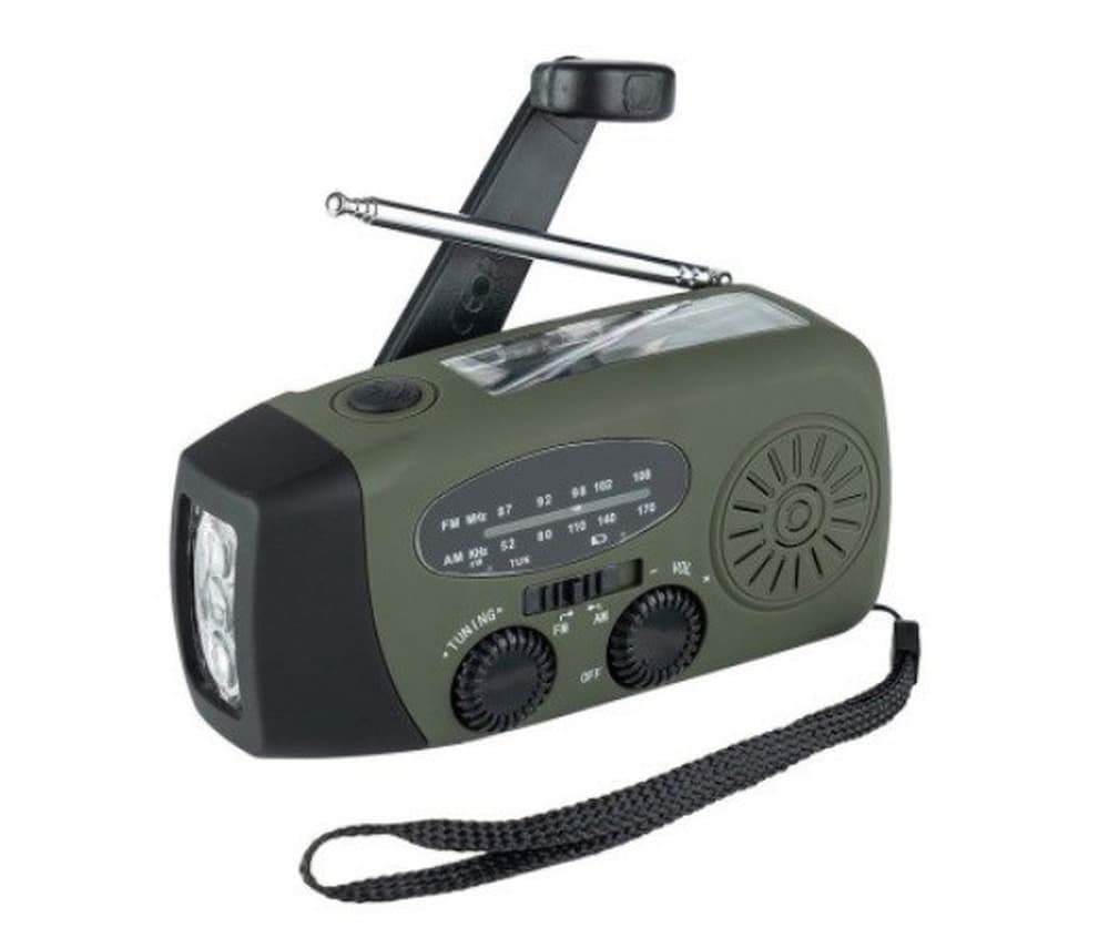 Radio awaryjne zasilane solarnie i dynamem