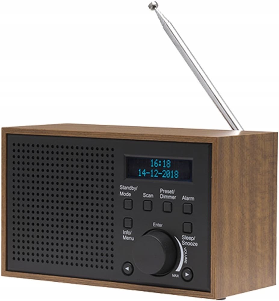 Radio internetowe, analogowe i cyfrowe Denver DAB-46 szaro-czarne