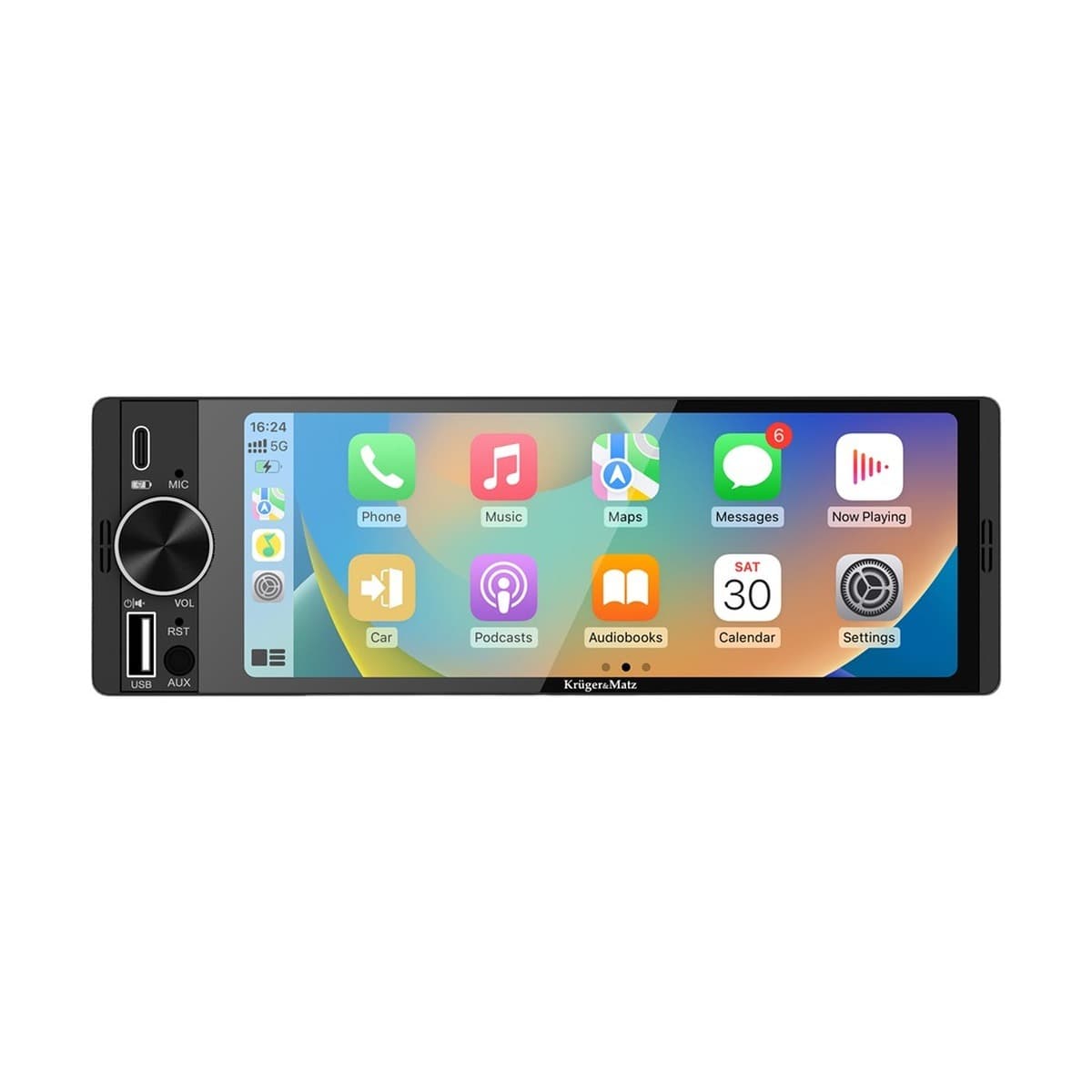 Radio samochodowe Kruger&Matz KM2016 1DIN CarPlay Android Auto