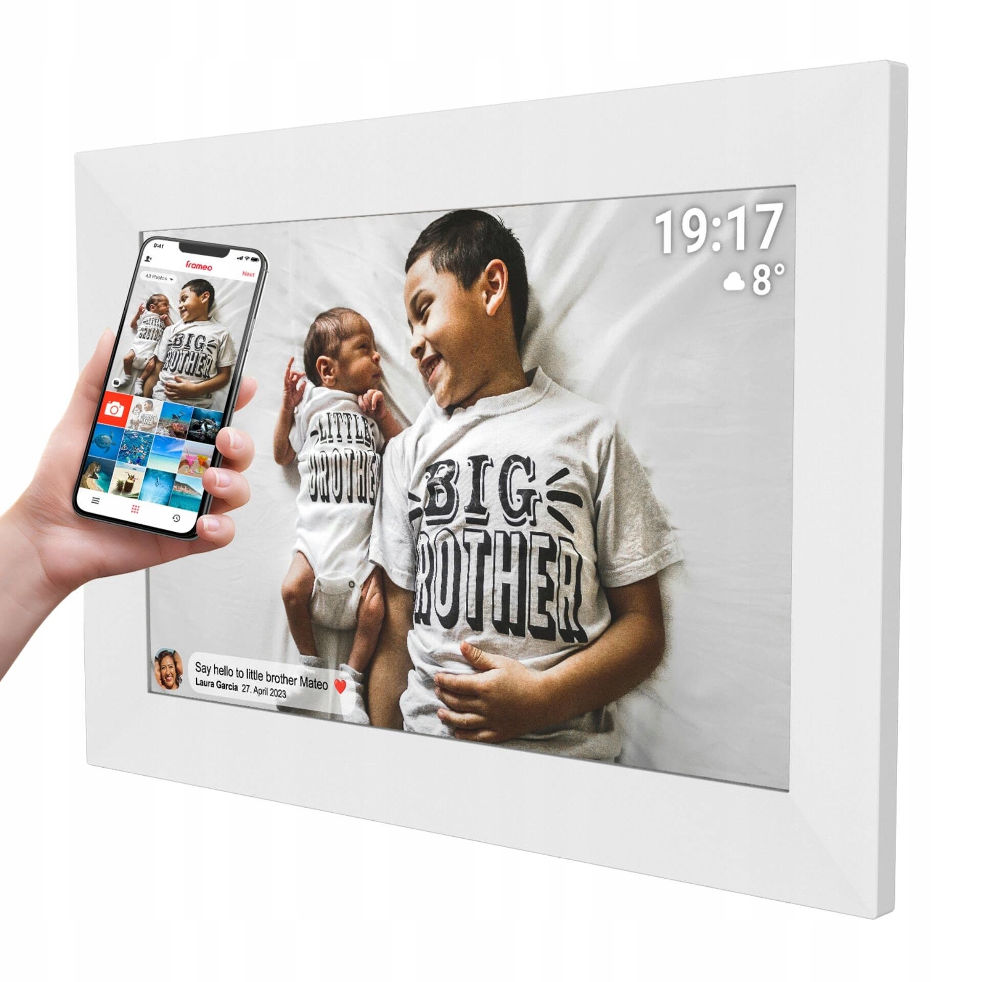 Ramka na zdjęcia Denver FRAMEO HD 10.1" 16GB biała