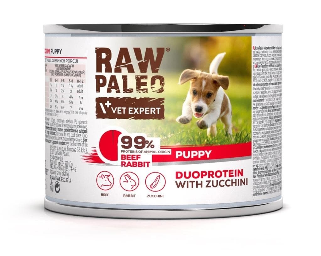 Raw Paleo Karma dla szczeniąt z wołowiną i królikiem 200g