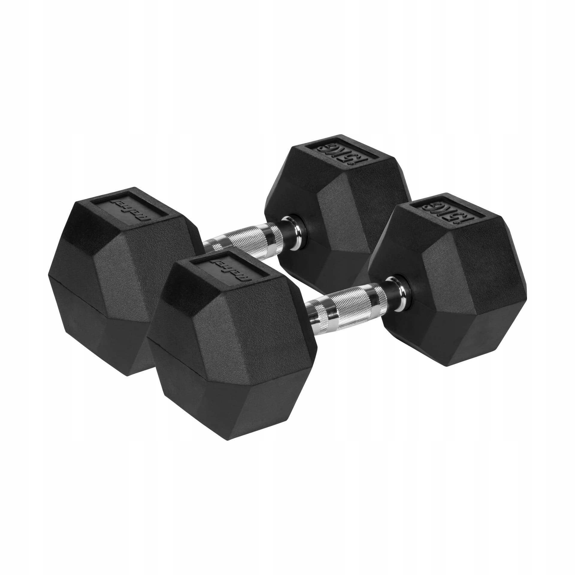 REBEL ACTIVE Hantle Żeliwne Gumowane HEX 2x15kg (30kg)