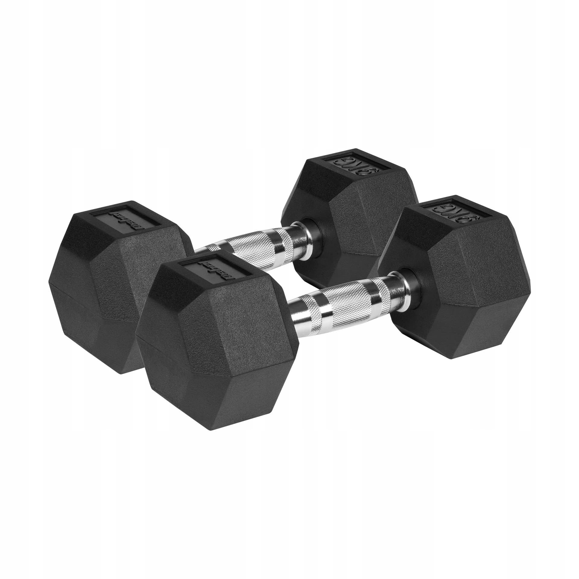 REBEL ACTIVE Hantle Żeliwne Gumowane HEX 2x9kg (18kg)