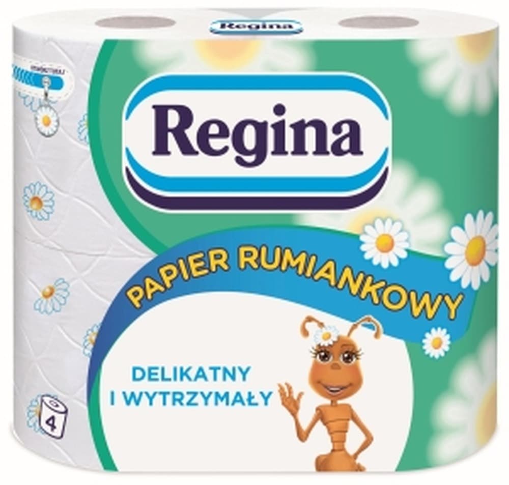 Regina Papier Toaletowy 4 rolki Rumiankowy 3-warstwowy