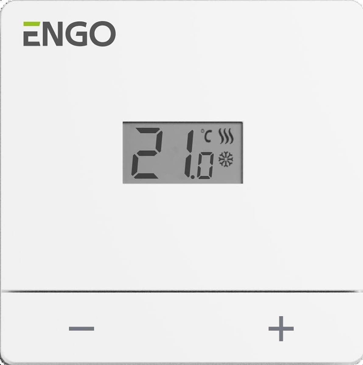 Regulator temperatury dobowy natynkowy ENGO Controls EASY-230W, 230V, biały