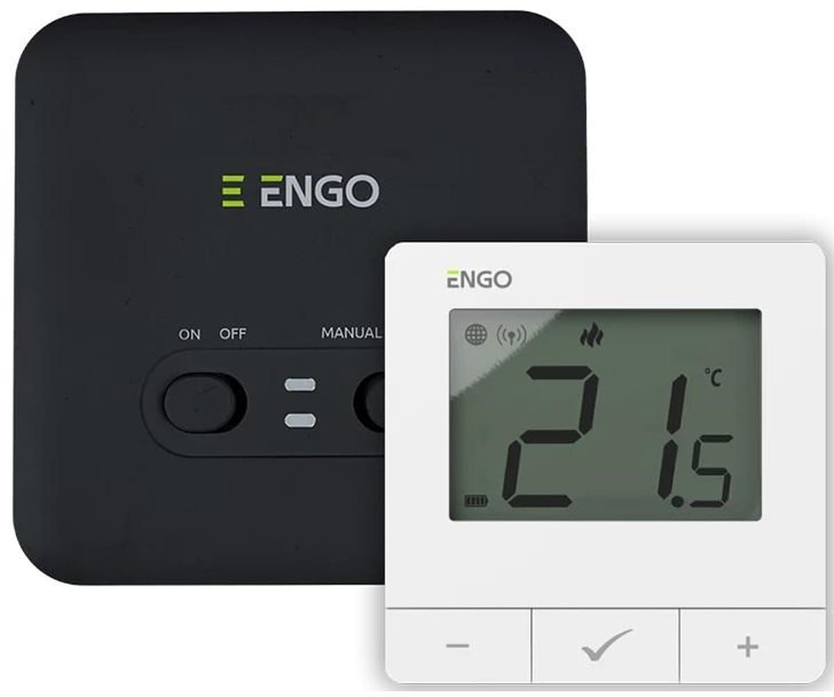 Regulator temperatury ENGO Controls E20i-W bezprzewodowy, bateryjny, Wi-Fi, biały
