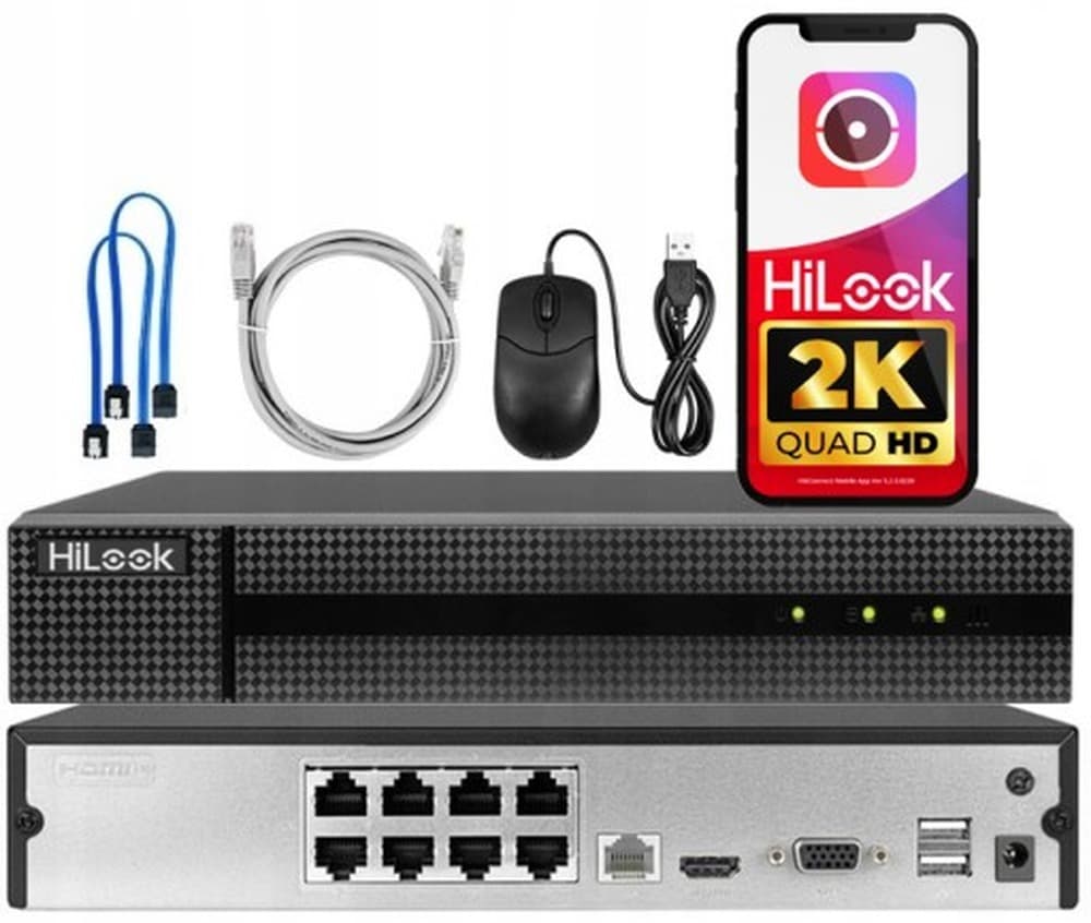 Rejestrator NVR HiLook NVR-108H-D/4P(D) 8-kanałowy