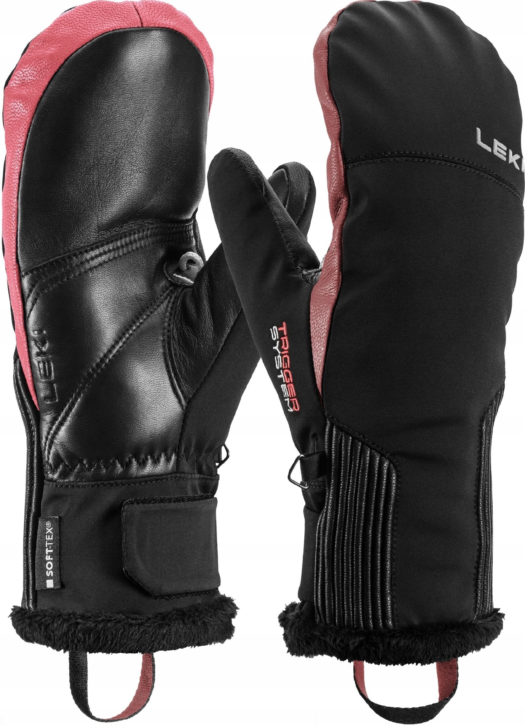 Rękawice narciarskie damskie LEKI Vallarta 3D Mitt rose rozmiar 6.5
