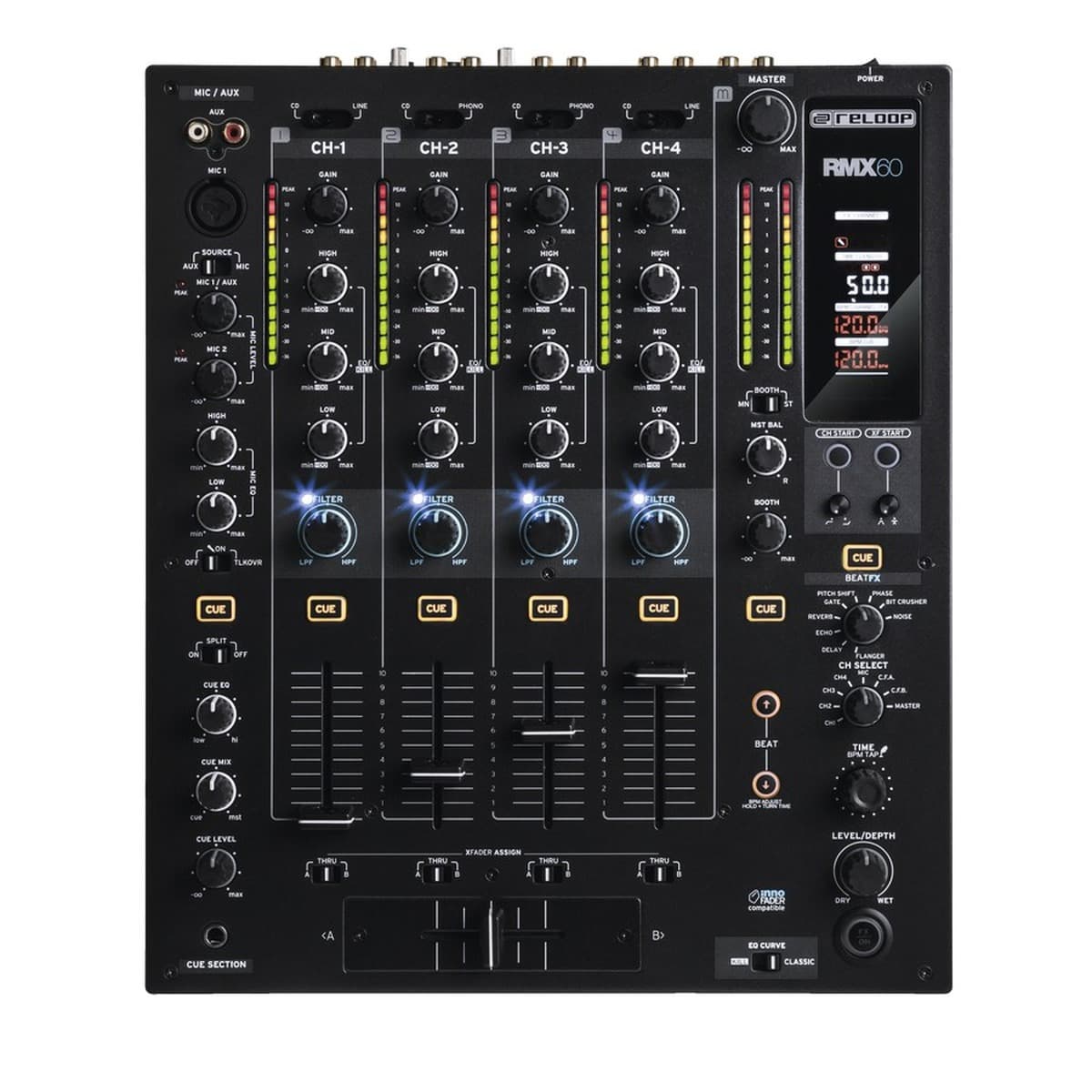 Reloop RMX-60 mikser audio 5 kanałów, czarny
