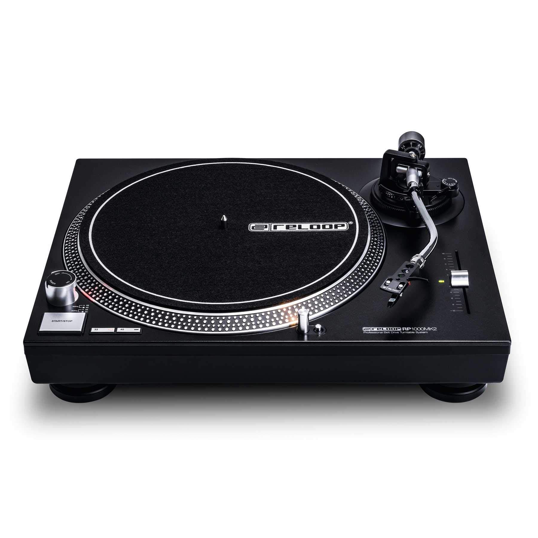 Reloop RP-1000 MK2 gramofon DJ z napędem pasowym, czarny