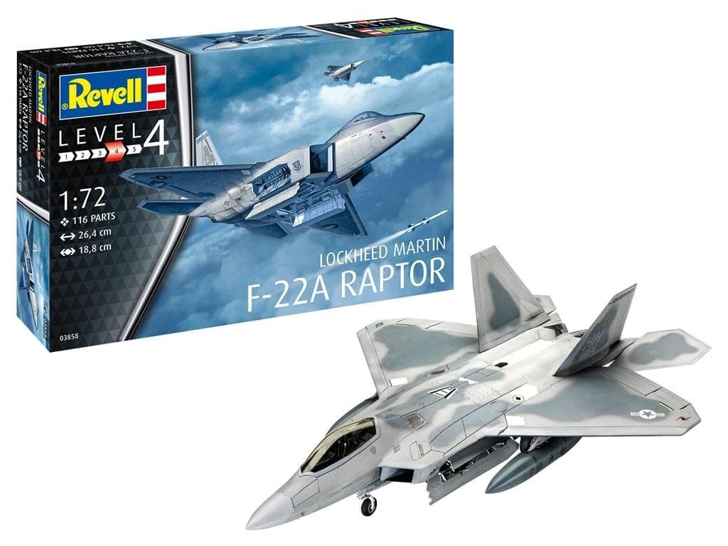 Revell Plastikowy Model Samolotu Lockheed Martin F-22A Raptor 1:72