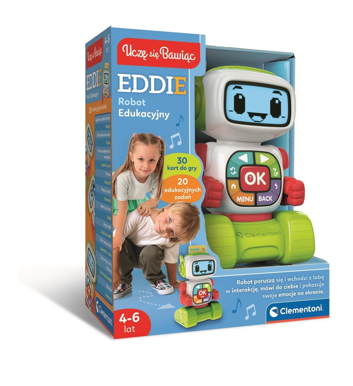Robot edukacyjny Eddie dla dzieci 4-6 lat Clementoni