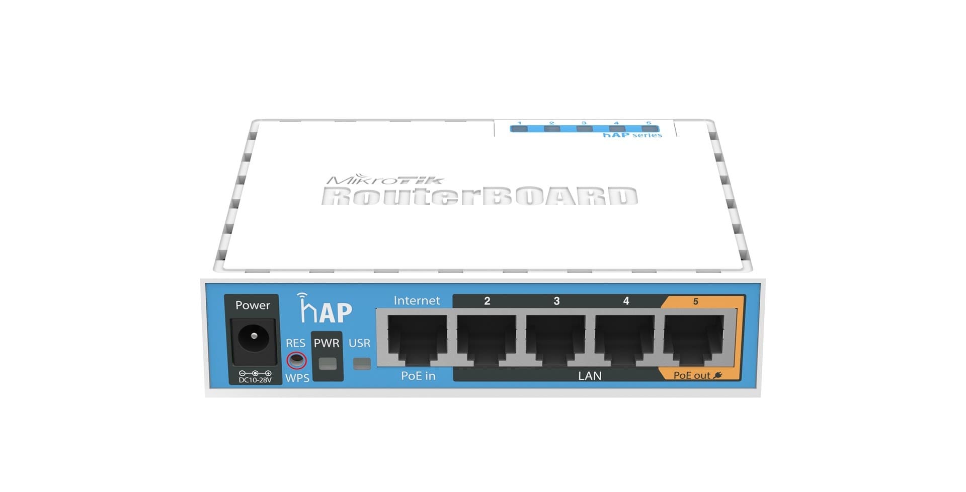 Mikrotik Router hAP 5 portów WiFi 4 2,4 GHz (2x2)