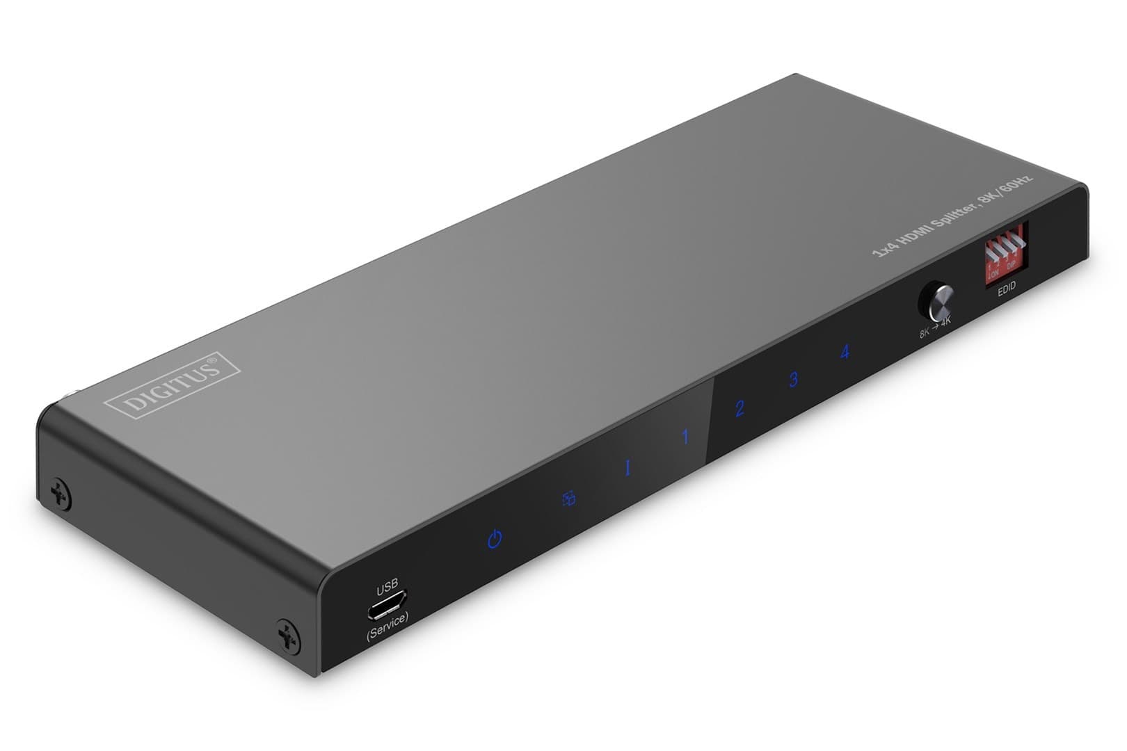 Rozdzielacz HDMI 1x4 8K/60Hz z HDR 48 Gbps HDCP 2.3 Toslink Stereo EDID