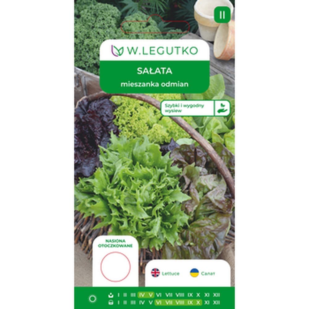 Otoczki - Sałata/Lactuca sativa/mieszanka odmian/-/100szt./II Legutko