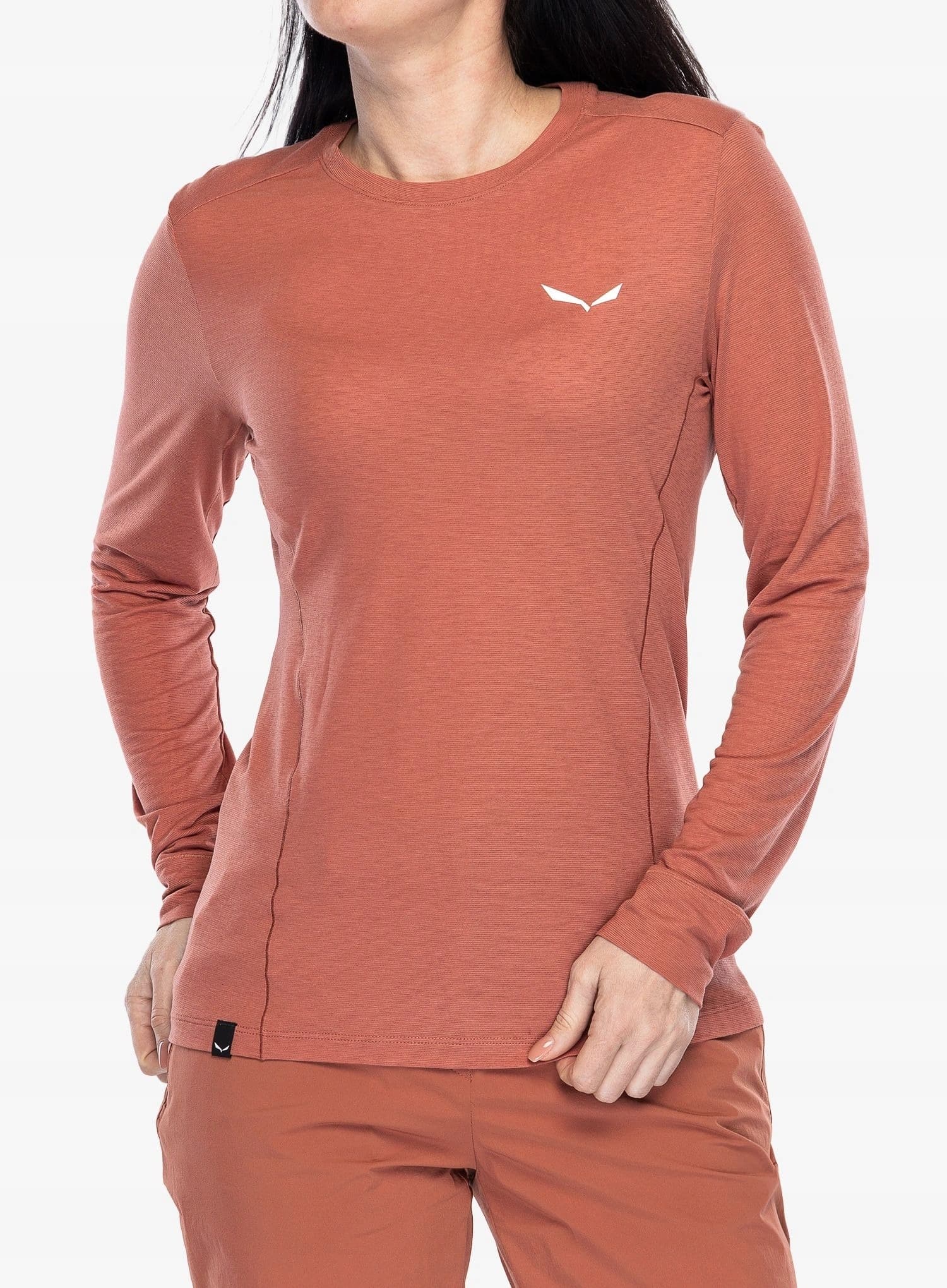 Salewa Puez Dry Tee Bluza Damska - etruscan red, rozmiar L