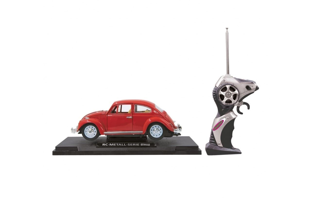 Samochodzik zdalnie sterowany Jamara VW Käfer 1:18 RC Die Cast 27 MHz czerwony