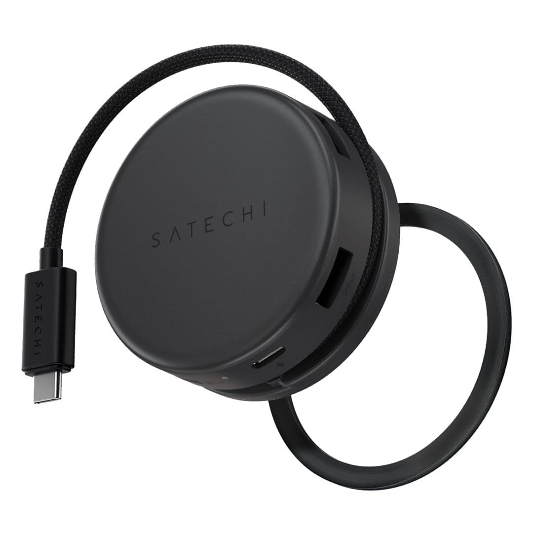 Satechi OntheGo USB-C Hub 7w1, 5000 Mbit/s, HDMI, RJ-45, DisplayPort, Czarny