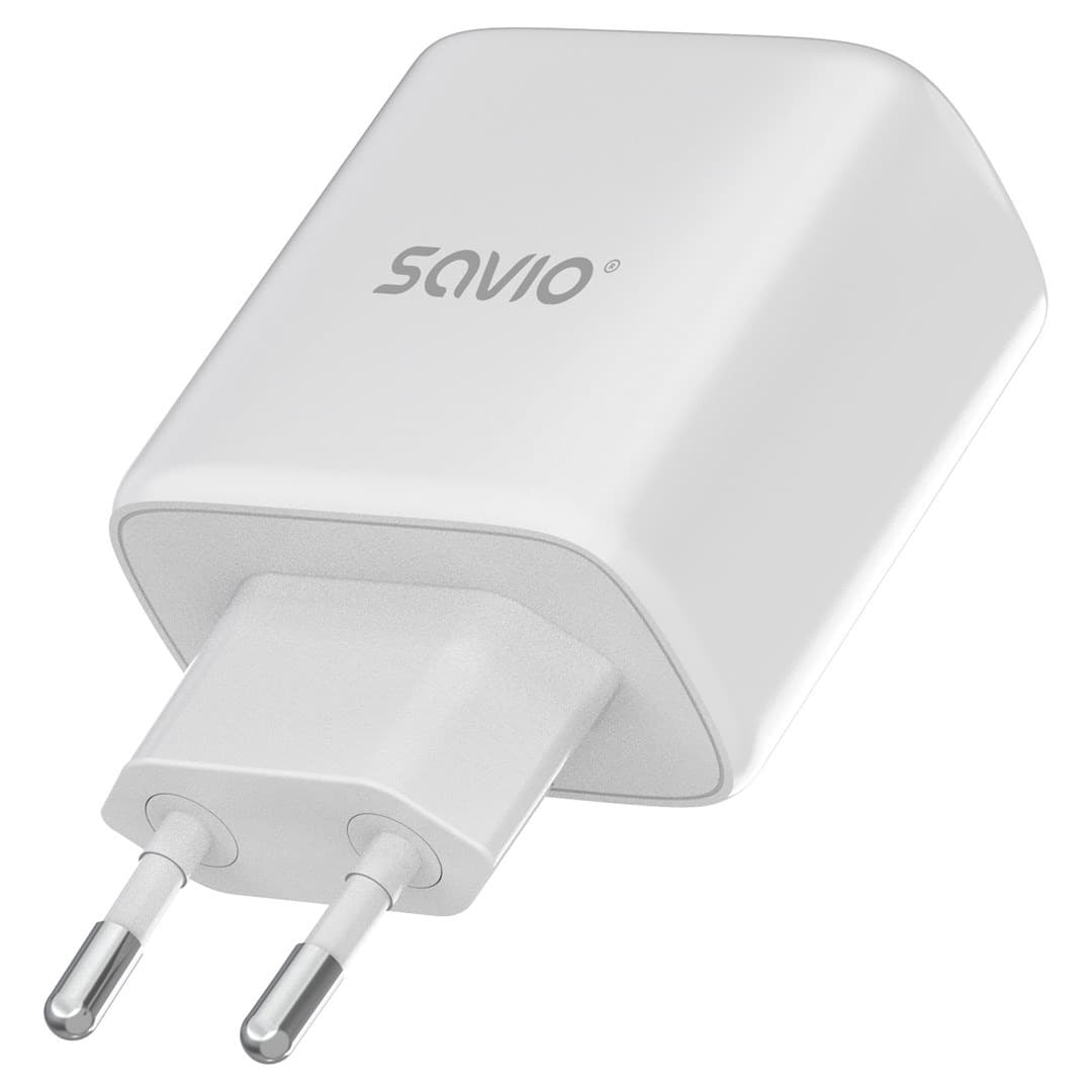 Ładowarka sieciowa Savio 20W Quick Charge Power Delivery 3.0