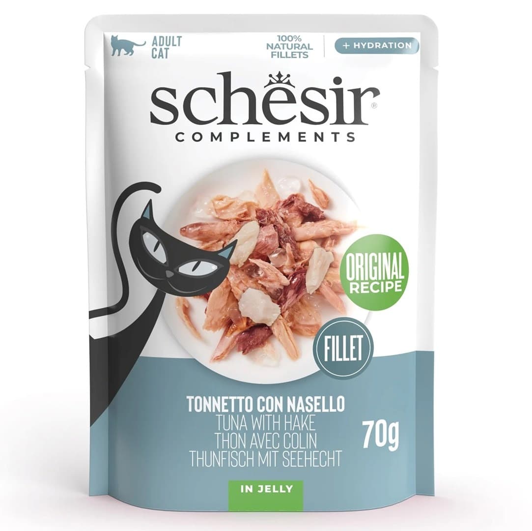 Schesir Adult Tuńczyk Morszczuk dla kota 70 g