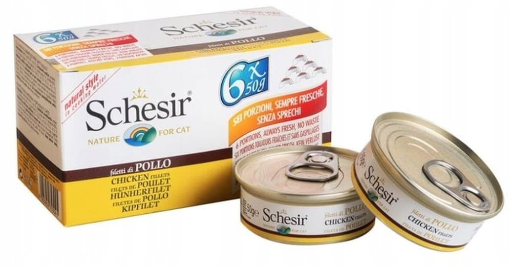 Schesir Adult dla kota Filety z kurczaka w sosie naturalnym 6 x 50 g