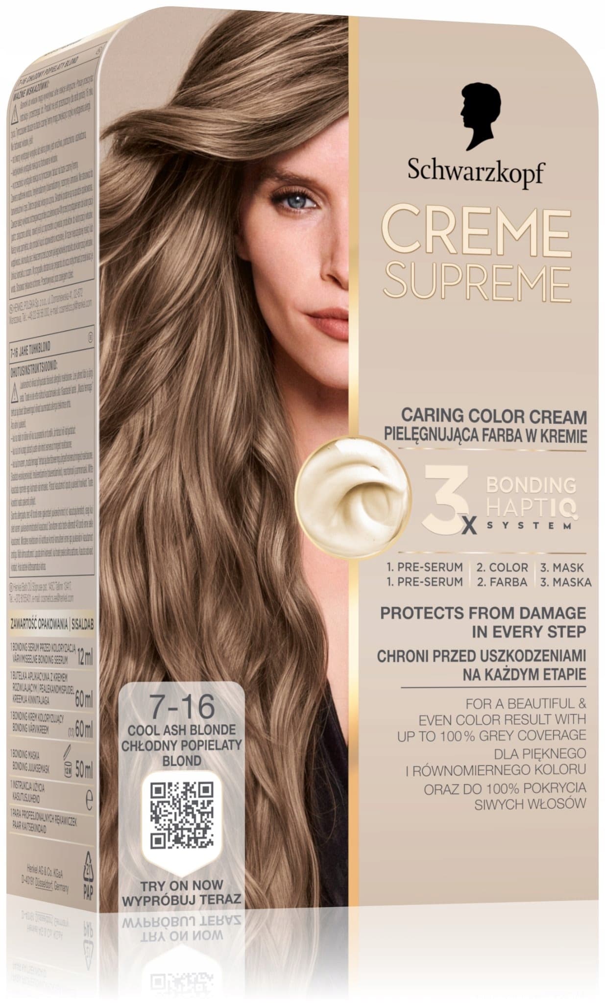 Schwarzkopf Creme Supreme Farba do Włosów 6-88 Czerwień Ciemny Blond