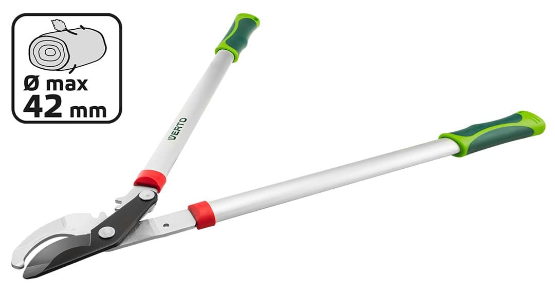 Sekator do gałęzi 690 mm, śr. cięcia 42 mm, aluminiowe uchwyty