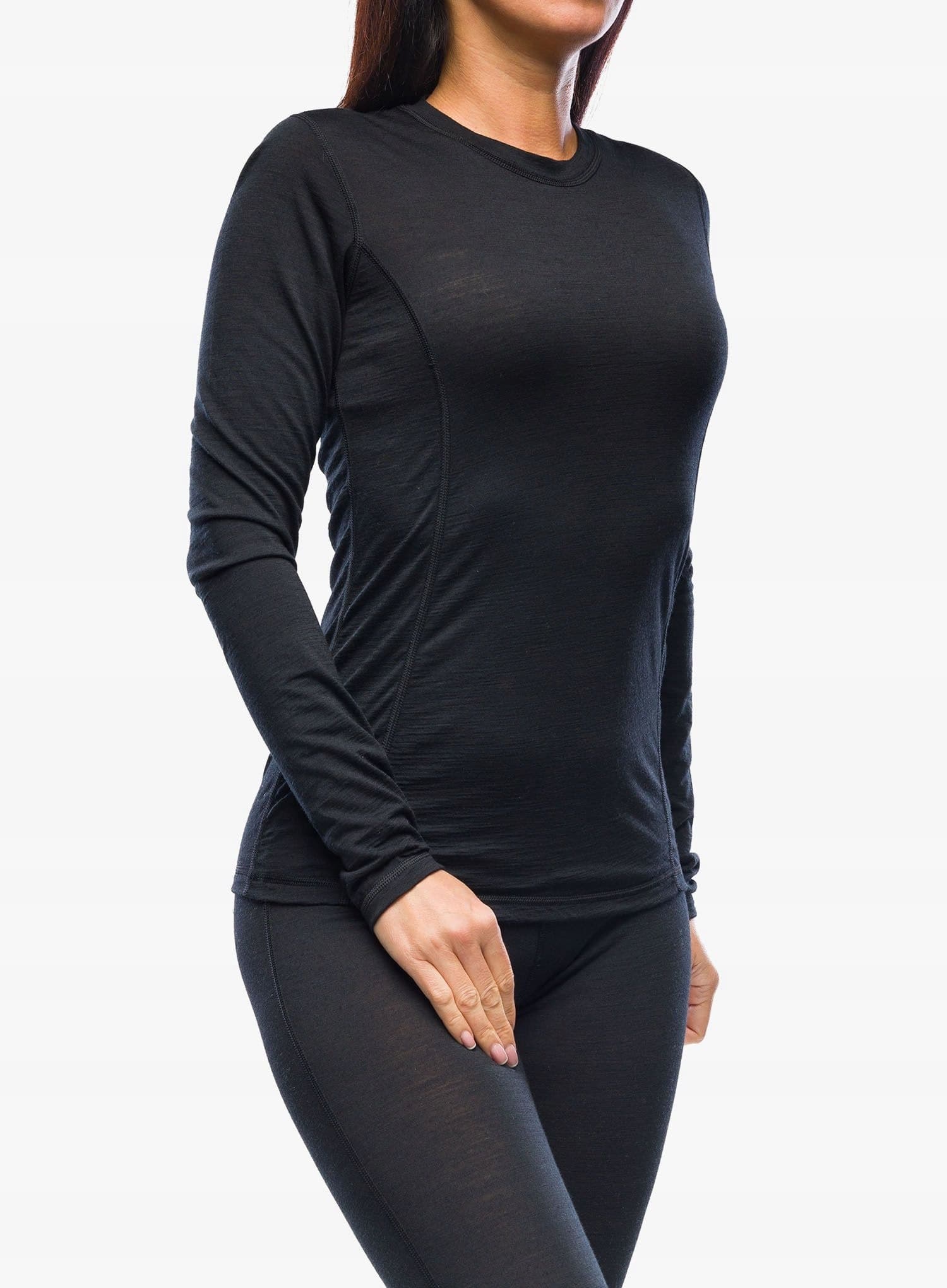 Sensor Merino Air Tee LS - czarna bluza termoaktywna