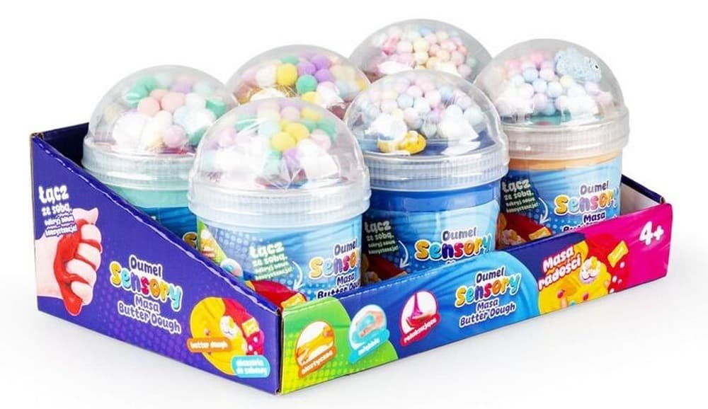 Sensoryczna Masa Plastyczna Butter Dough 80g Mix Wzorów dla Dzieci