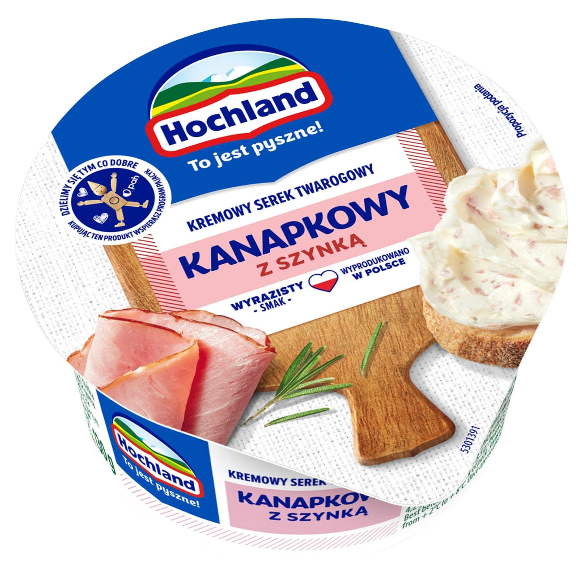 Hochland Kremowy serek twarogowy kanapkowy z chrzanem 130 g