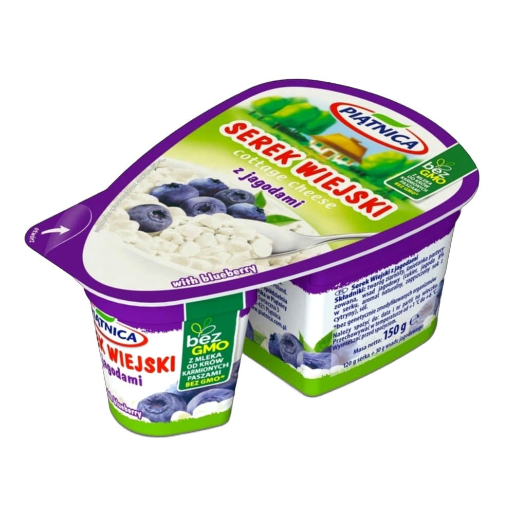 Serek wiejski z jagodami Piątnica 150g