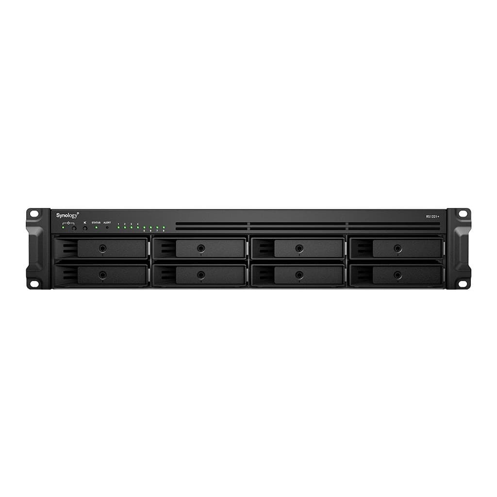 Serwer NAS Synology RS1221+ 8x 3.5" SATA HDD/2.5" SATA HDD AMD Ryzen V1500B 4 GB DDR4 ECC SODIMM 4x 1GbE RJ-45