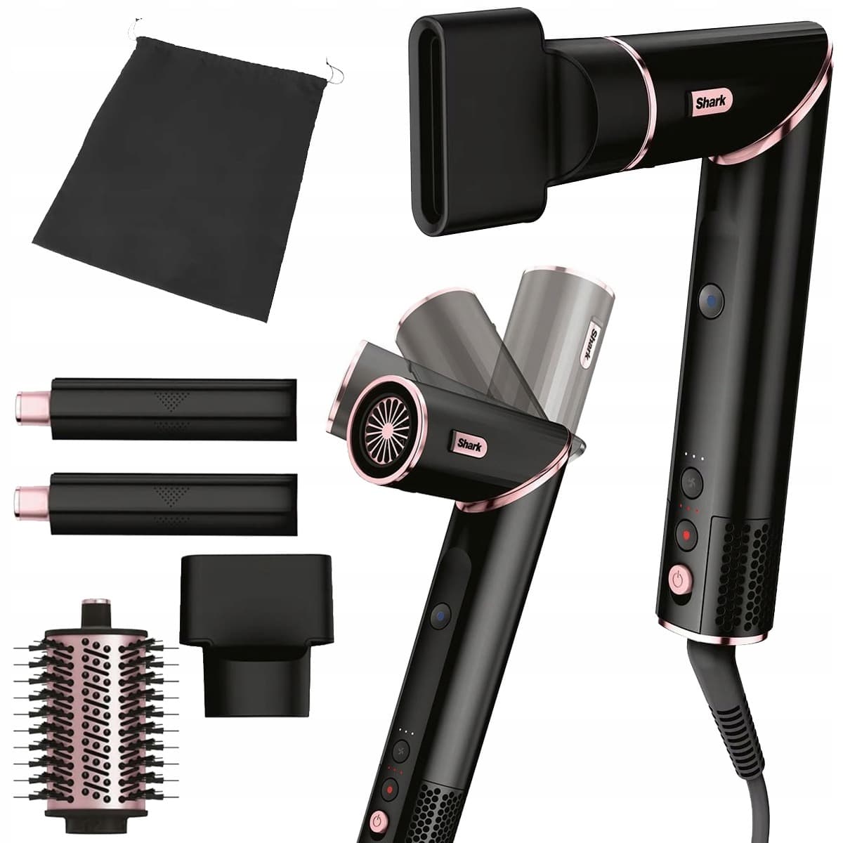 Shark FlexStyle HD424DE 3w1 Styler i Suszarka do Włosów, Czarny