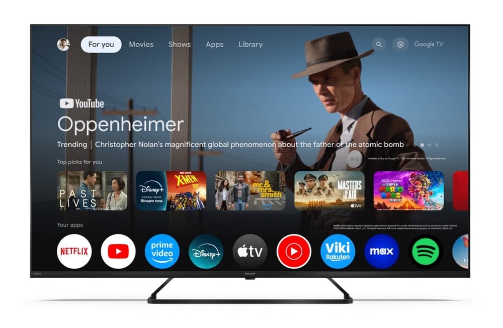Sharp 50HP6265E 50 cali Smart TV Google TV UHD Czarny