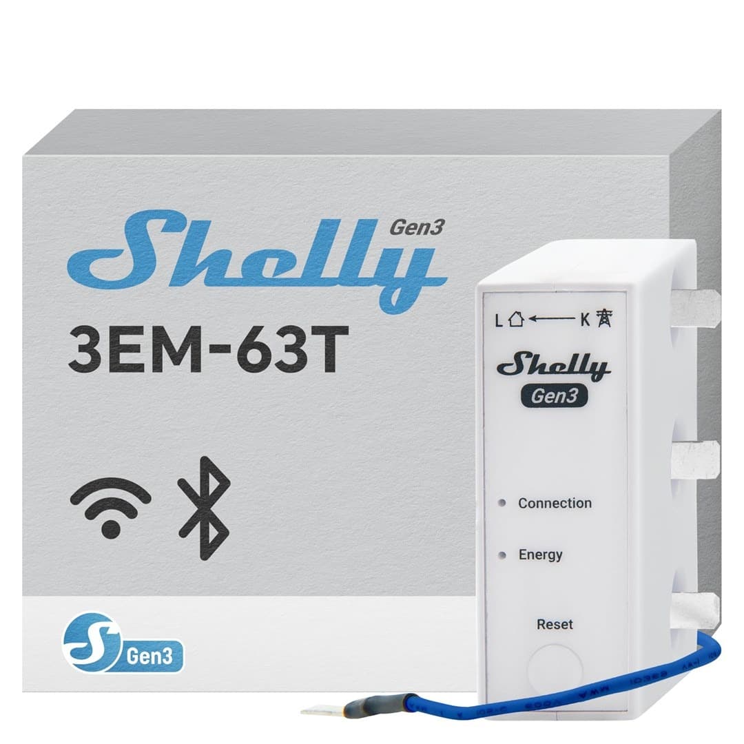 Shelly 3EM-63A Gen3 Trójfazowy Licznik Energii Elektrycznej
