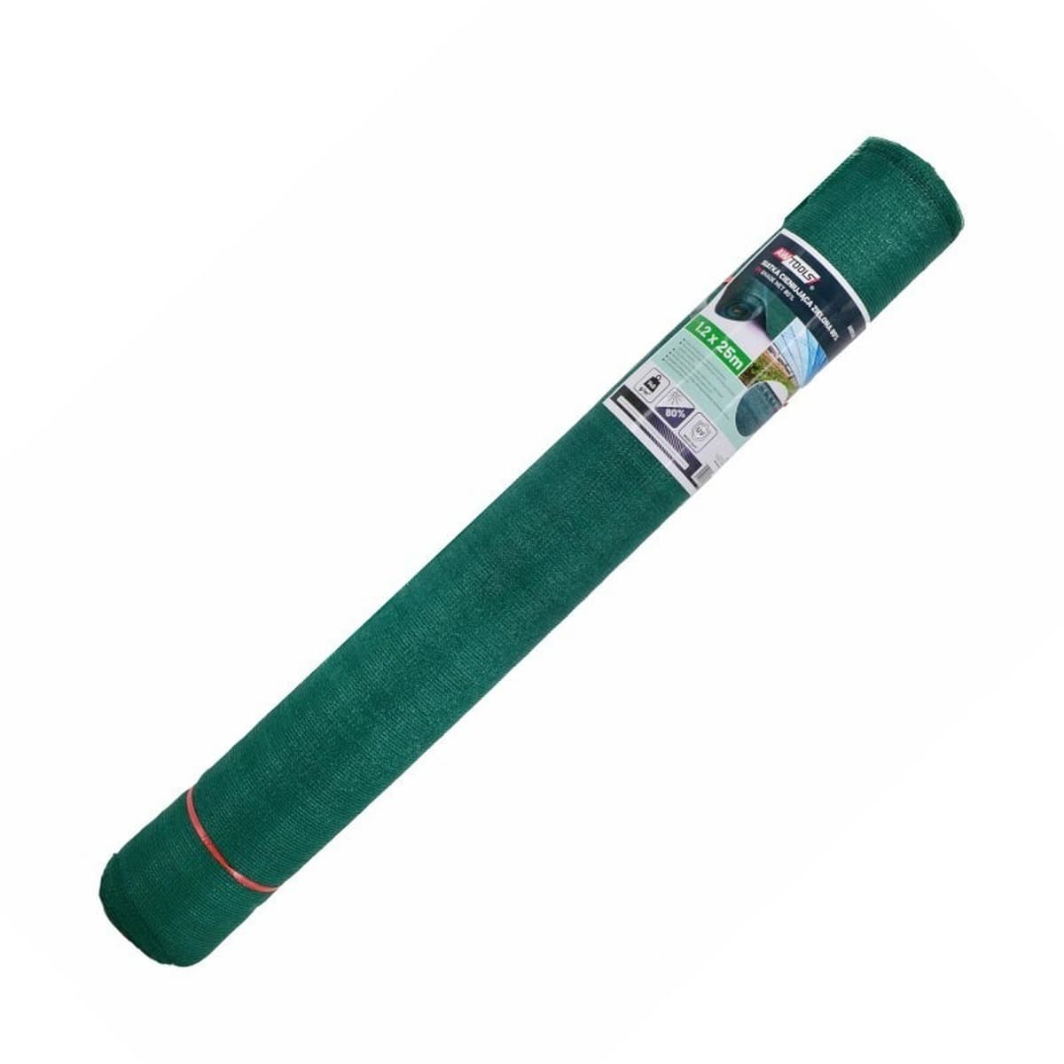 Siatka cieniująca zielona UV 80% 140 g 1,2 x 25 m