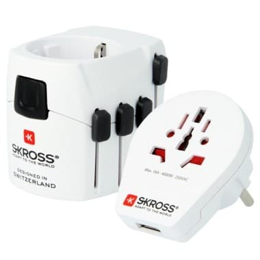 Skross PRO World & USB Adapter podróżny międzynarodowy biały 1750 W