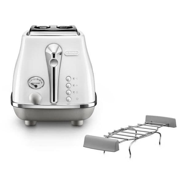 Toster DeLonghi CTOC2103.W - 900 W, biały, dwa tosty