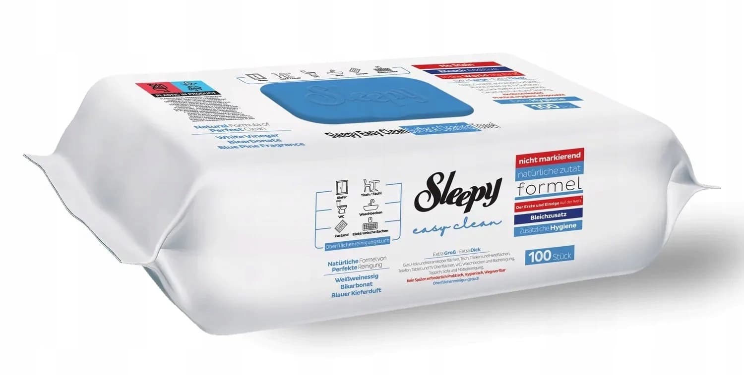 Sleepy Easy Clean chusteczki czyszczące zapach sosny 100 sztuk