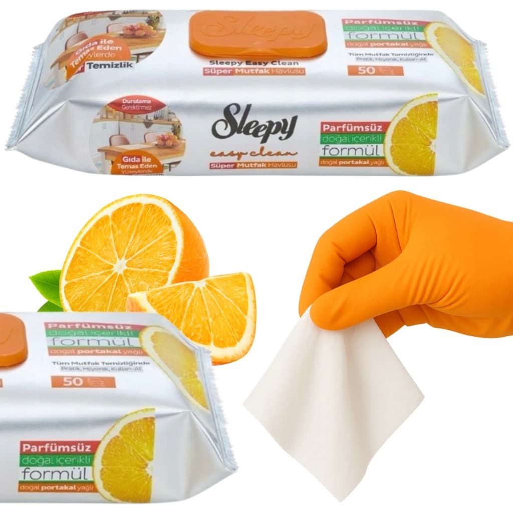 Sleepy Chusteczki Czyszczące Orange Easy Clean 50 sztuk