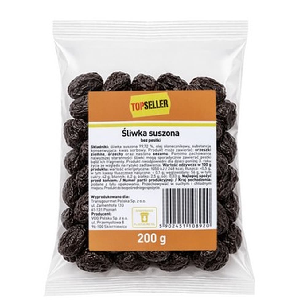 Śliwki suszone bez pestek TOPS 200g