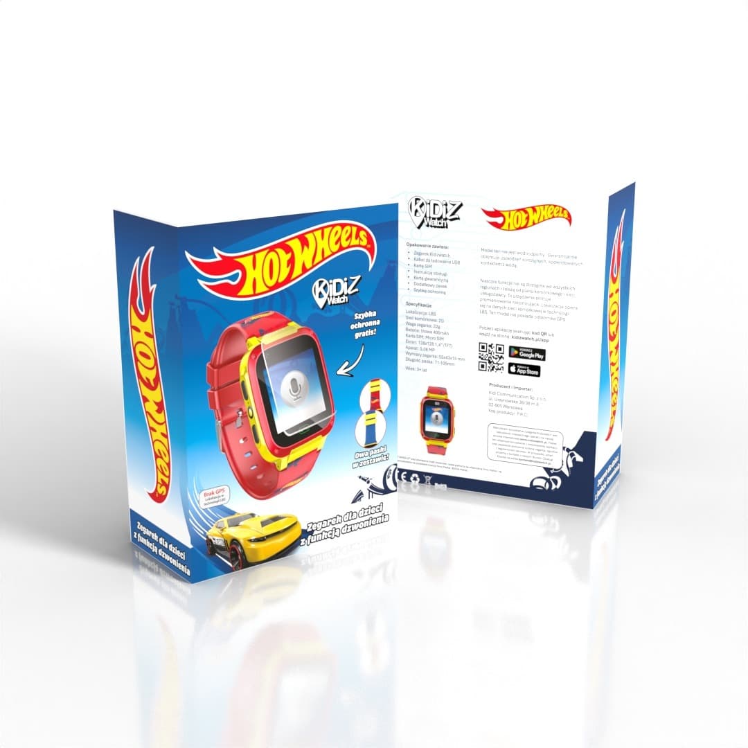 Smartwatch dla dziecka KiDiZ Hot Wheels