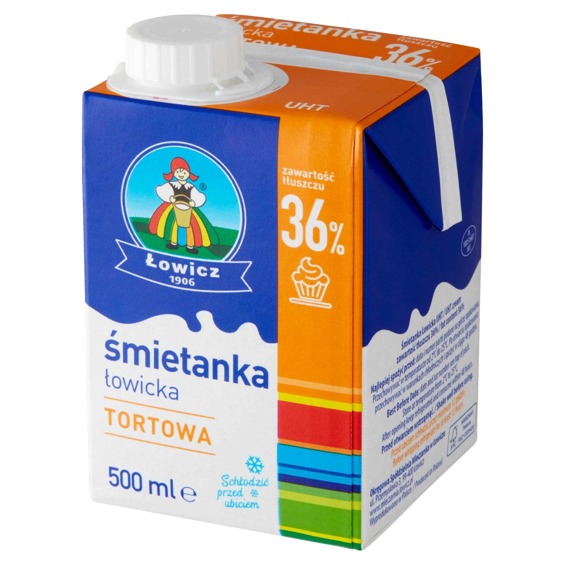 Śmietanka Łowicka UHT 36% 500g Łowicz